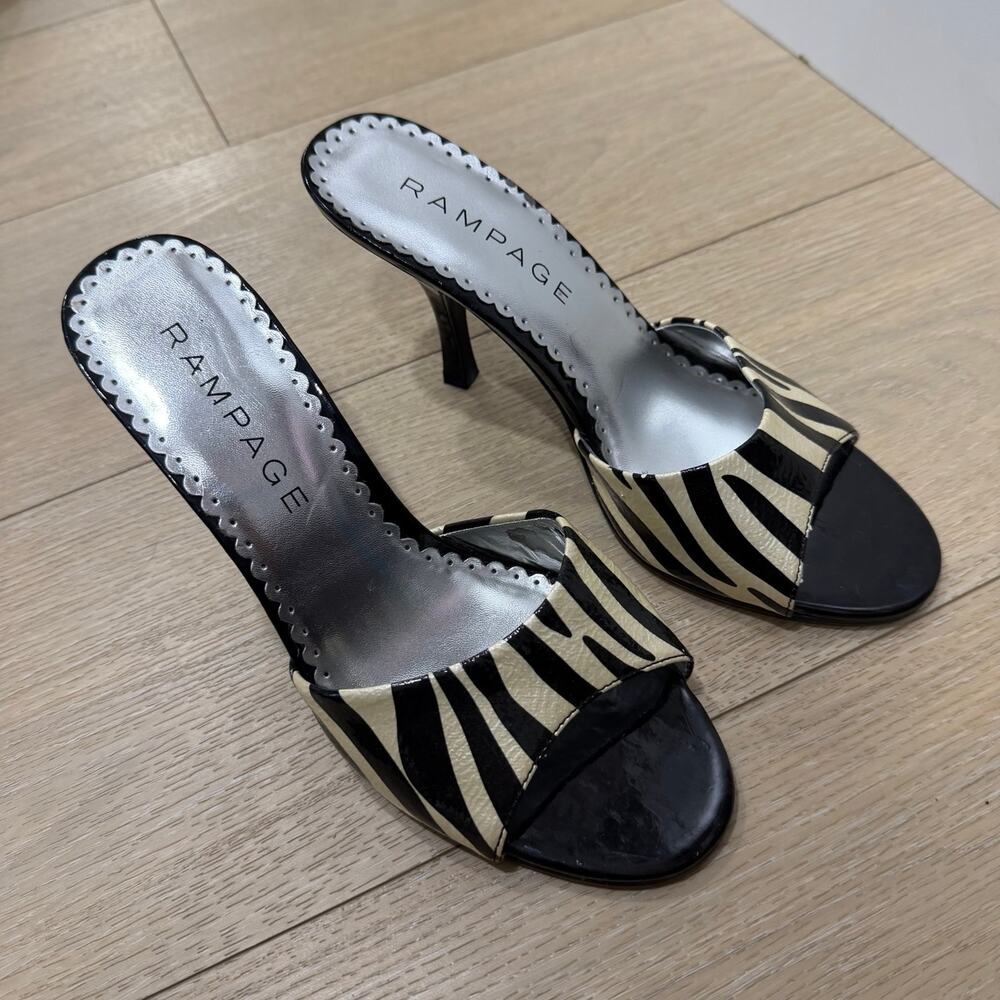rampage vintage zebra heels